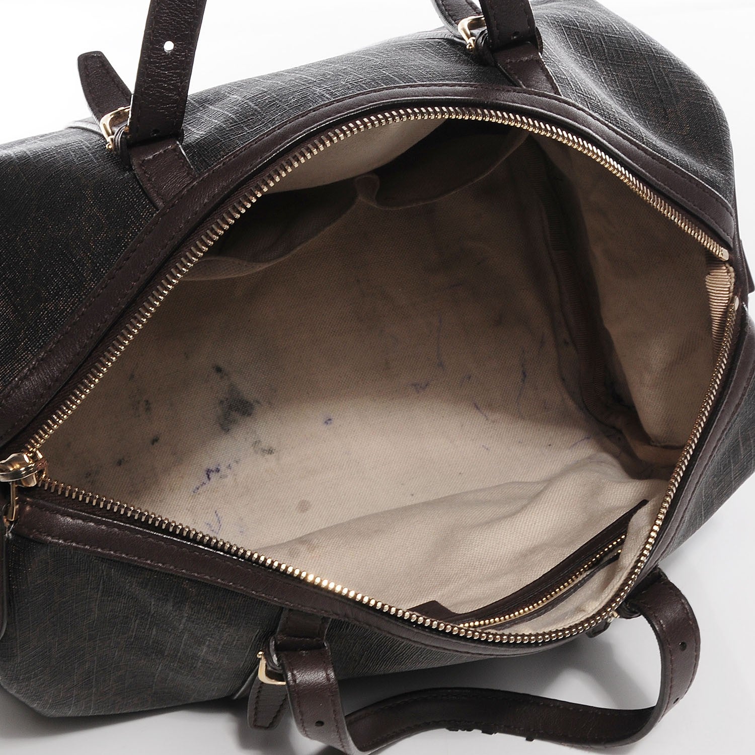 Gucci GG Supreme Monogram Medium Nice Boston Dark Brown 6 of 9