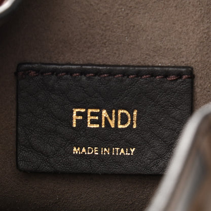 Fendi Vitello Liberty F is Fendi Bi-Color FF 1974 Embossed Mini Mon Tresor Bucket Bag Maya Black 6 of 10