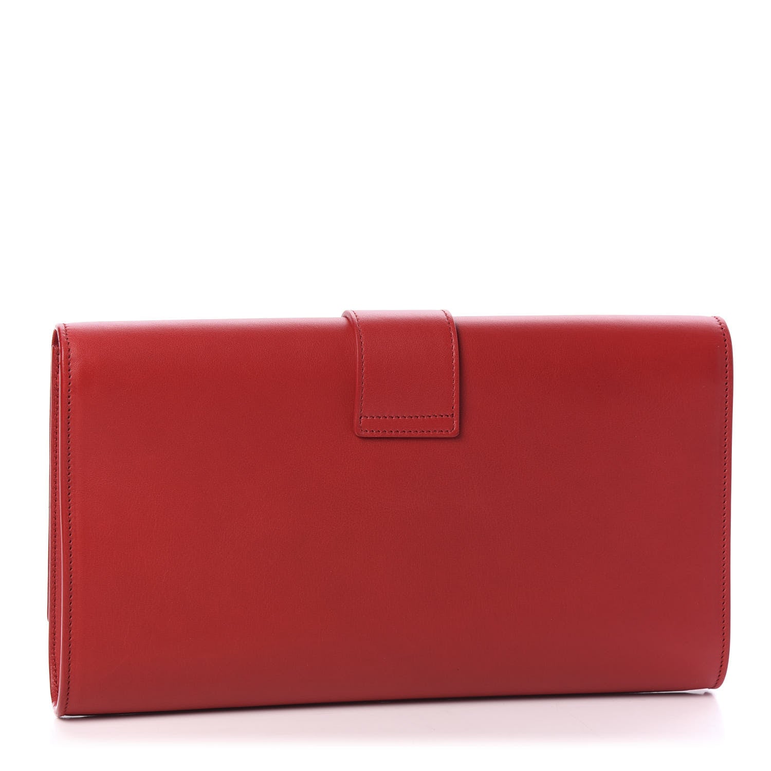 Saint Laurent Calfskin Classic Y Ligne Clutch Red 2 of 10