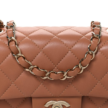 Chanel Lambskin Quilted Mini Rectangular Flap Brown 8 of 11