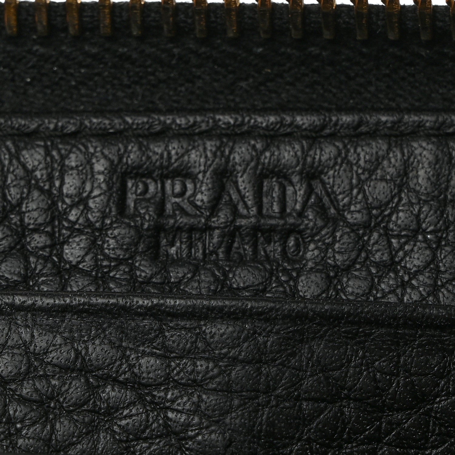 Prada Vitello Move Half Zip Wallet Black 6 of 8