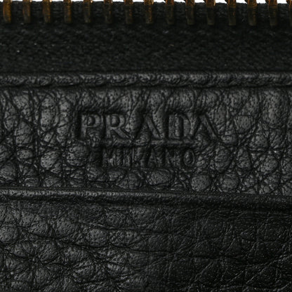 Prada Vitello Move Half Zip Wallet Black 6 of 8