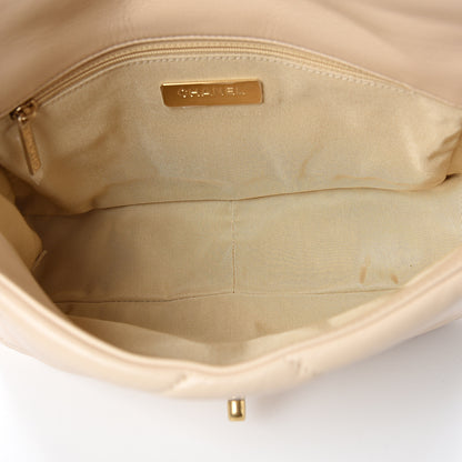 Chanel Goatskin Quilted Medium 19 Flap Beige 4 of 9