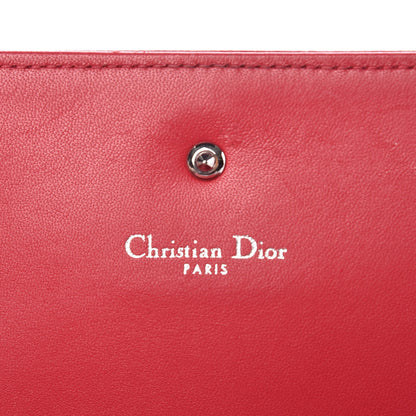 Christian Dior Grained Calfskin Diorama Croisiere Chain Wallet Red 6 of 7
