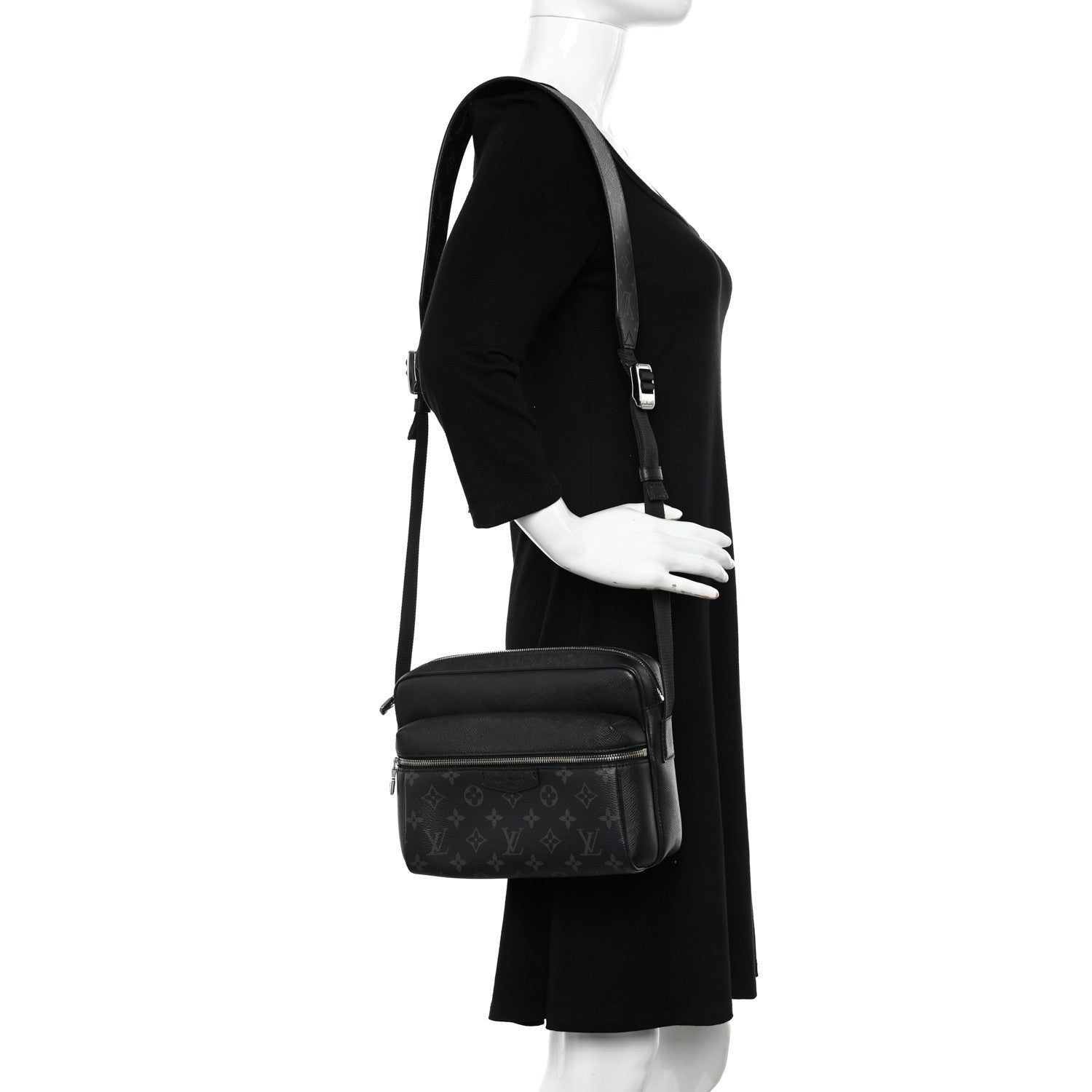 Louis Vuitton Taiga Monogram Eclipse Outdoor Messenger Black 2 of 9