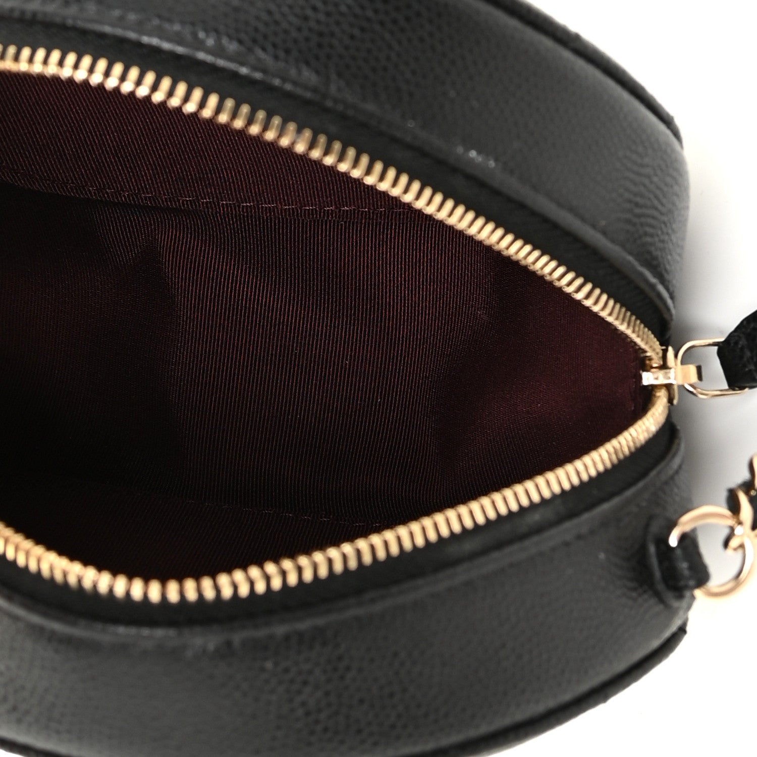 Chanel Caviar Quilted Round Clutch With Chain Black 5 of 11