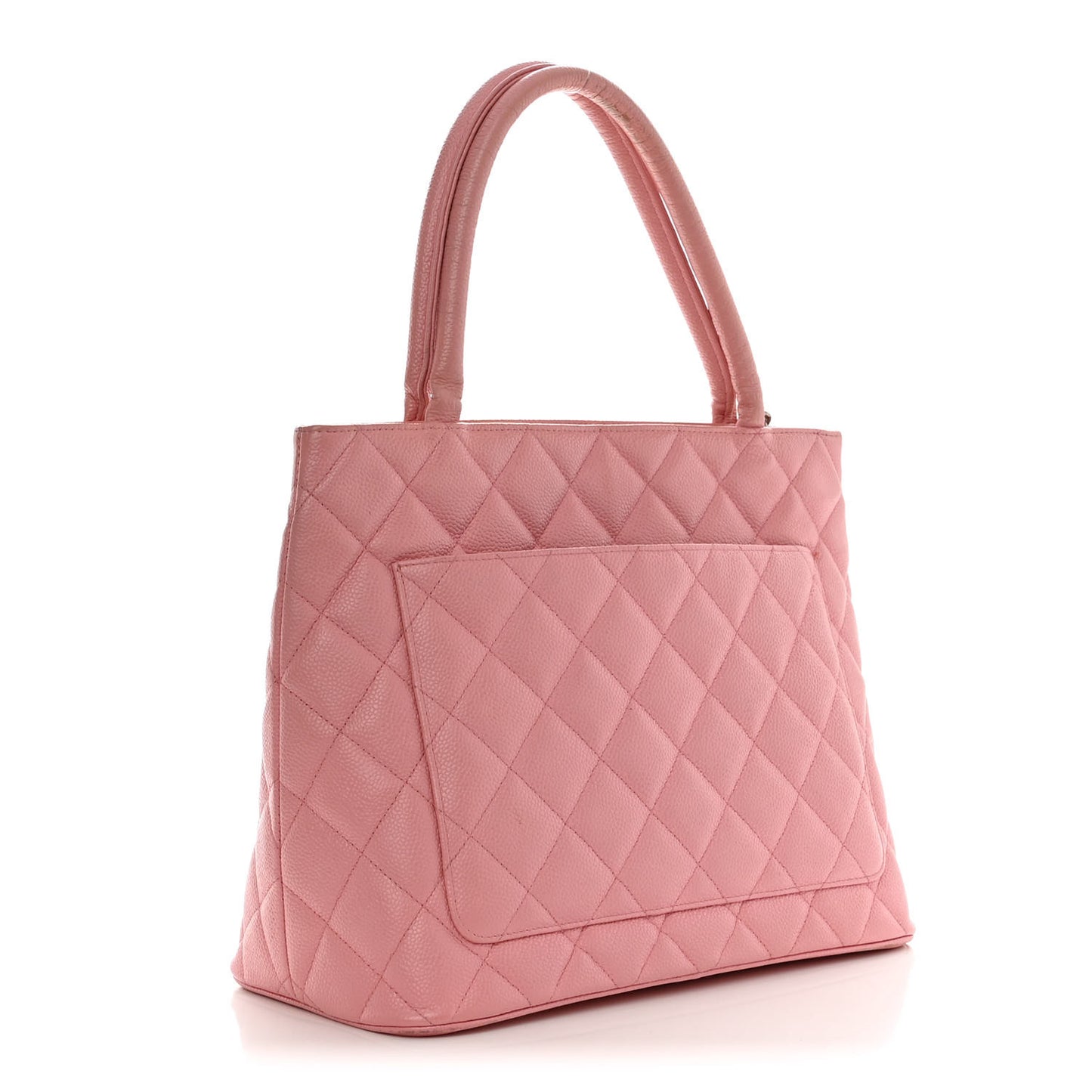 Caviar Quilted Medallion Tote Light Pink