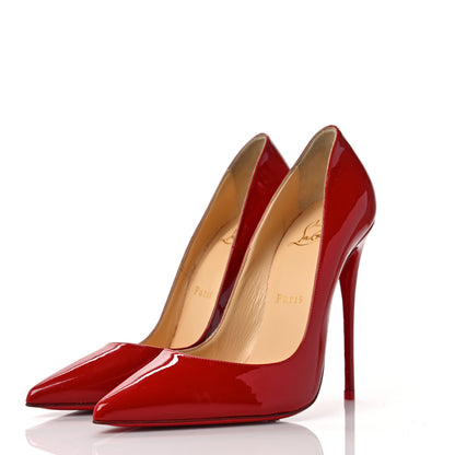 Christian Louboutin Patent So Kate 120 Pumps 37 Red 3 of 8