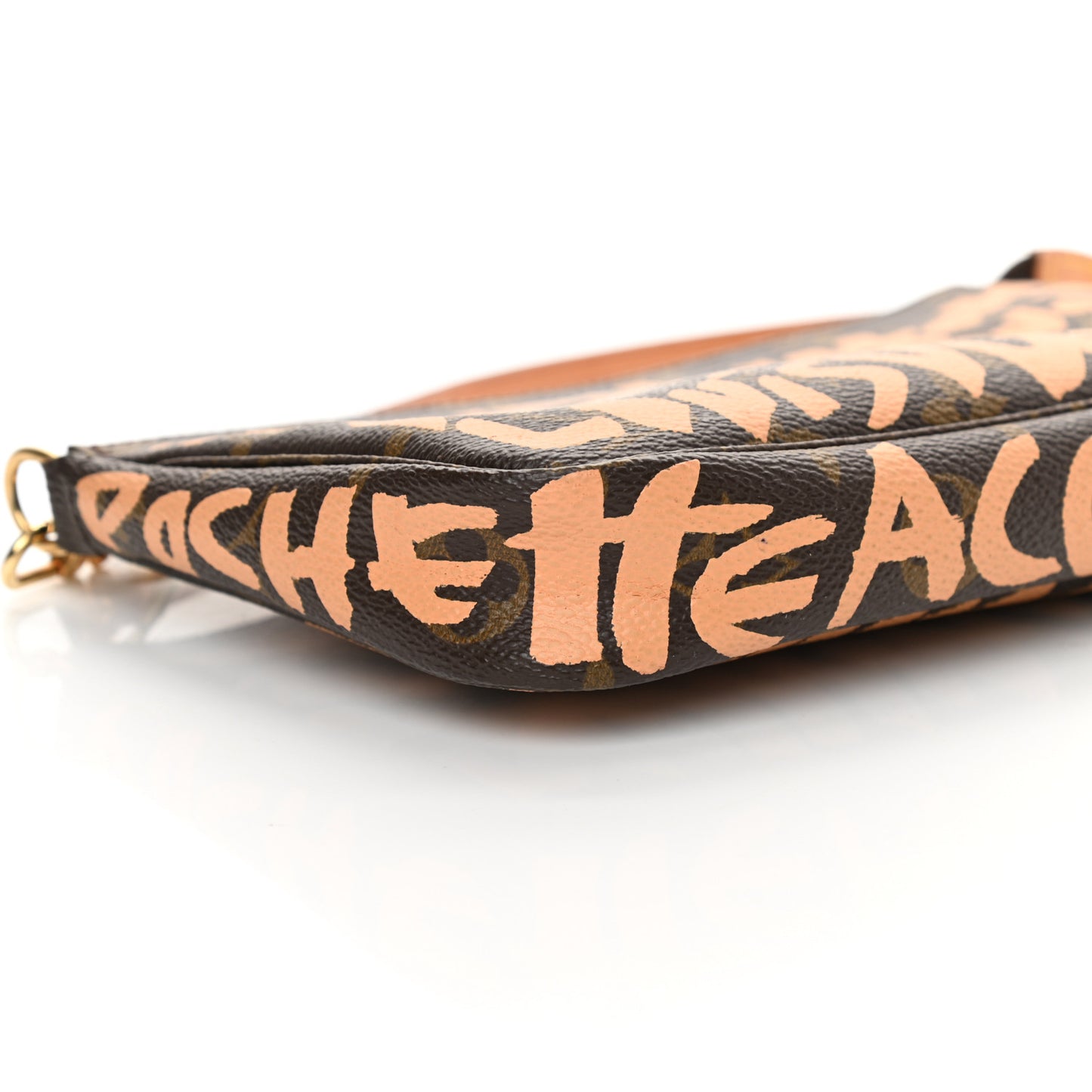 Monogram Graffiti Pochette Accessories Peach