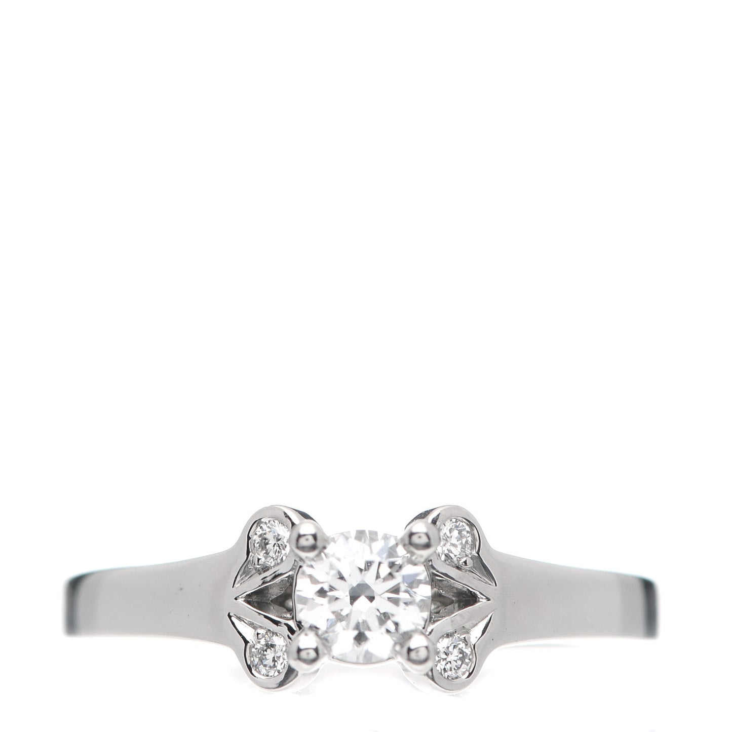 Platinum Diamond .21ct Ballerine Solitaire Engagement Ring 45 3.25