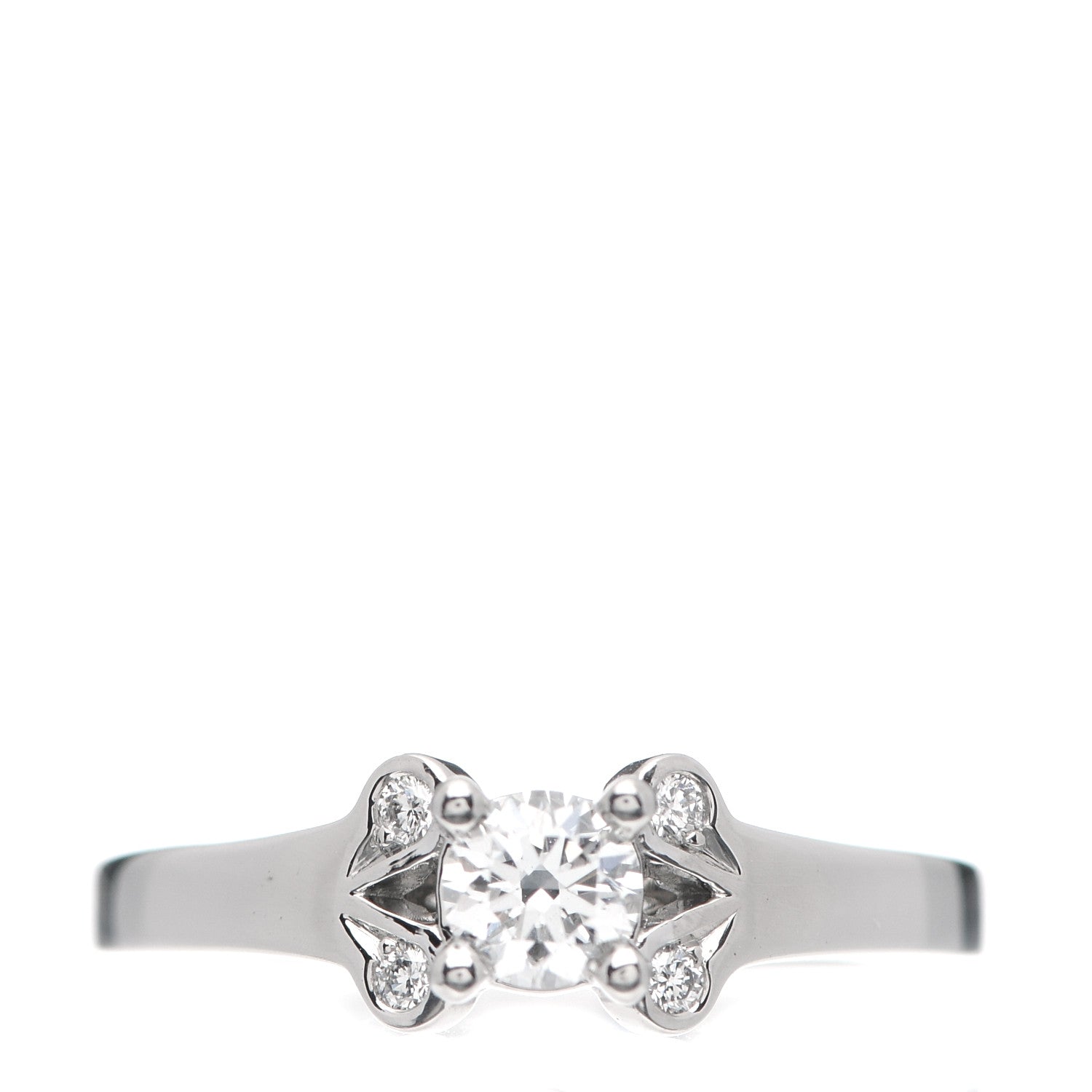 Cartier Platinum Diamond .21ct Ballerine Solitaire Engagement Ring 45 3.25 1 of 4