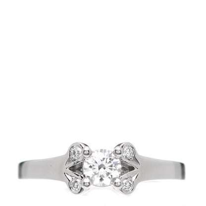 Cartier Platinum Diamond .21ct Ballerine Solitaire Engagement Ring 45 3.25 1 of 4