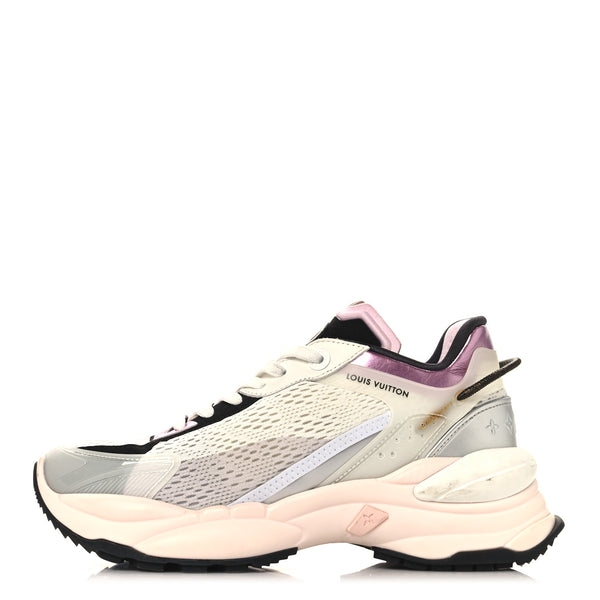Louis Vuitton Mix Materials Suede Calfskin Run 55 Sneakers 39 Pink