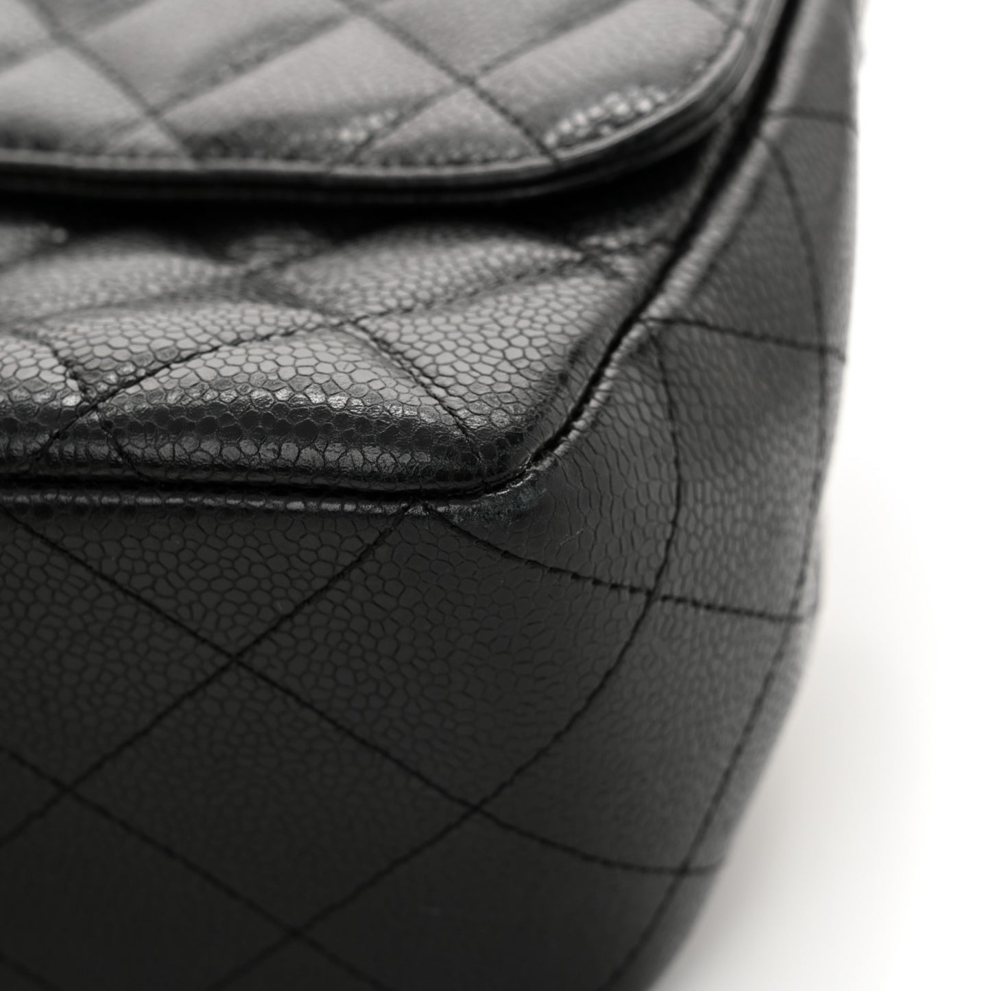 Caviar Quilted Jumbo Single Flap Black