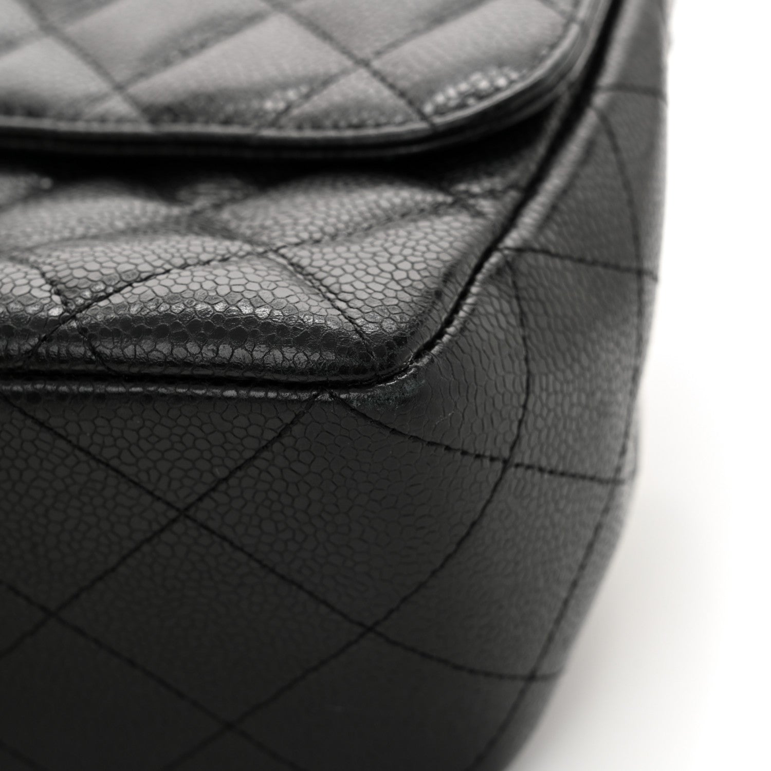 Chanel Caviar Quilted Jumbo Single Flap Black 12 of 13