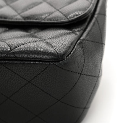 Chanel Caviar Quilted Jumbo Single Flap Black 12 of 13