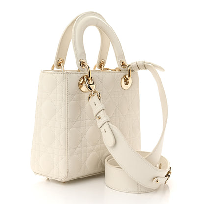 Christian Dior Lambskin Cannage Small My ABCDior Lady Dior White 3 of 12