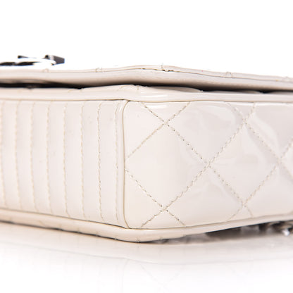 Chanel Patent Quilted Small Coco Boy Flap White 10 of 13
