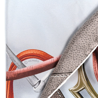 Hermes Silk Projets Carres Poncho Gris Perle Taupe Acajou 5 of 5