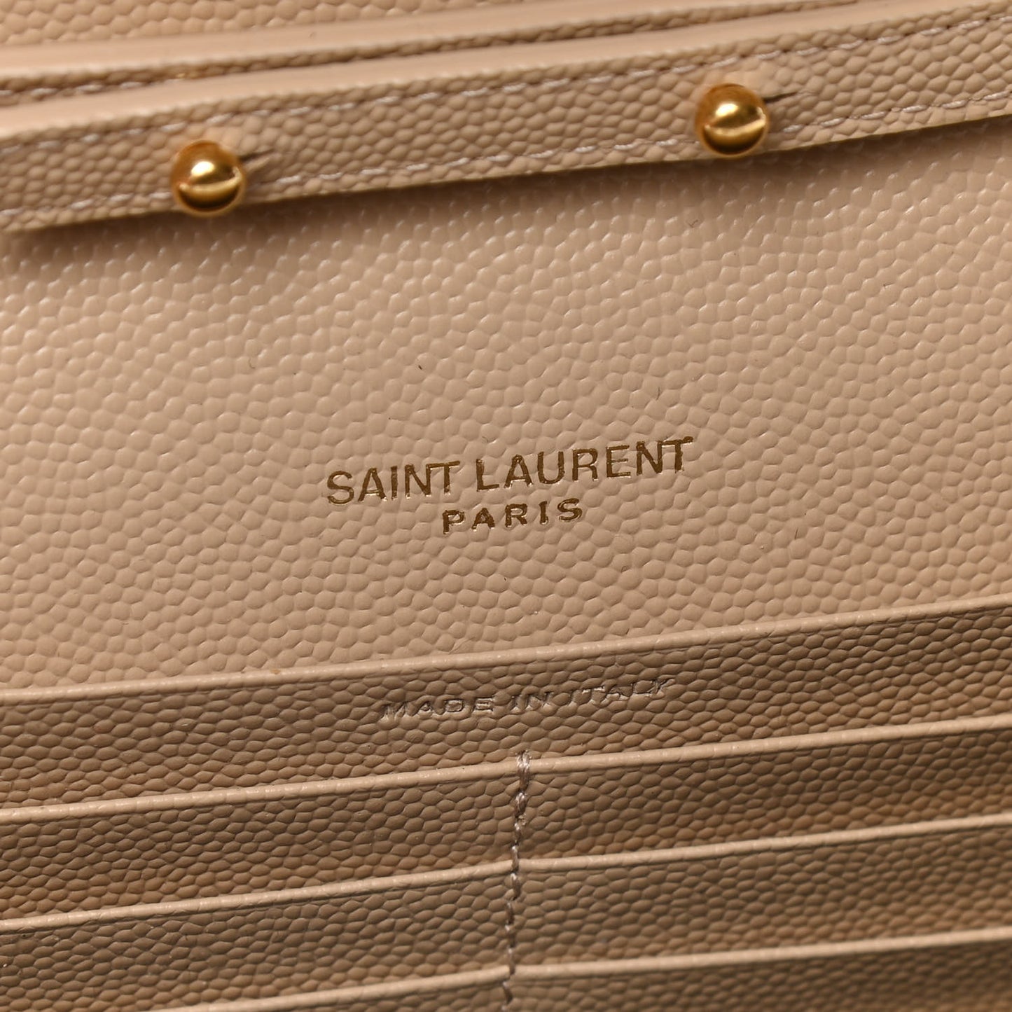 Grain De Poudre Matelasse Chevron Monogram Chain Wallet Nude Powder