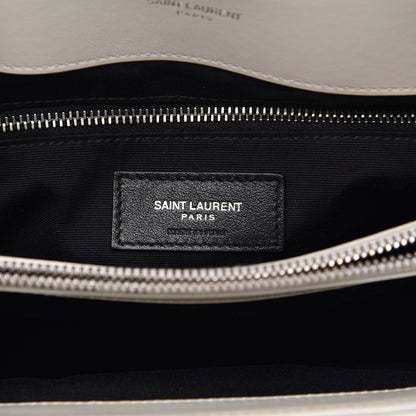 Saint Laurent Calfskin Y Quilted Monogram Medium Loulou Chain Satchel Crema Soft 6 of 10