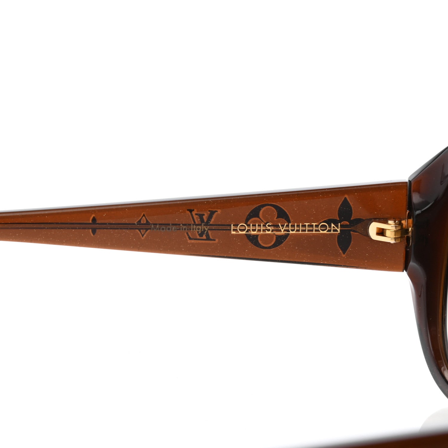 Louis Vuitton Acetate Obsession GM Sunglasses Z0459W Brown Glitter 5 of 8