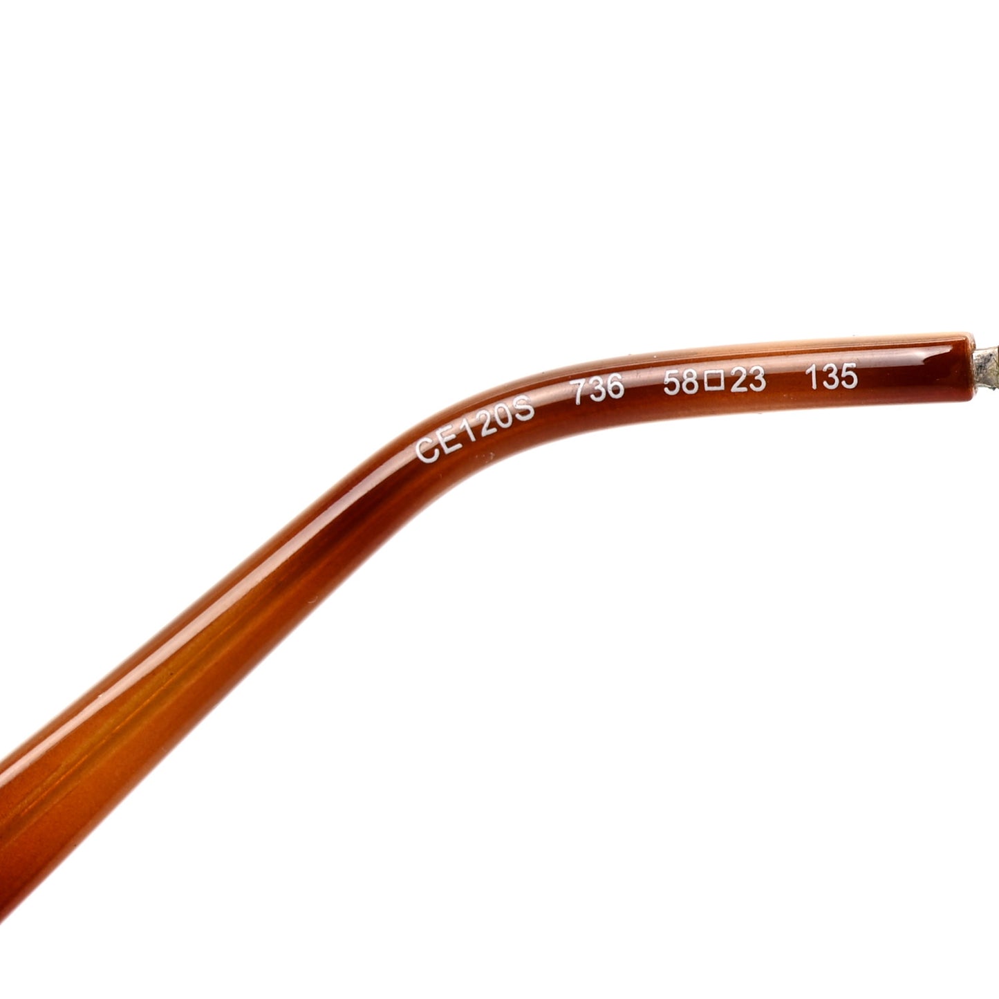 Metal Acetate Oversized Round Carlina Sunglasses CE120S Gold Blonde Havana