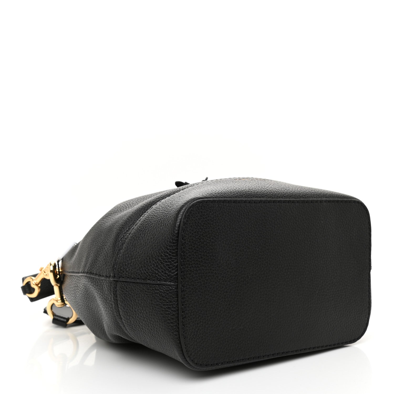 Marc Jacobs Grained Calfskin Lock That Bucket Bag Black 4 of 8