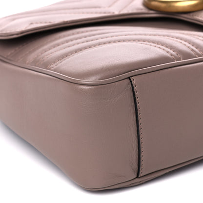 Gucci Calfskin Matelasse Medium GG Marmont Shoulder Bag Porcelain Rose 10 of 11