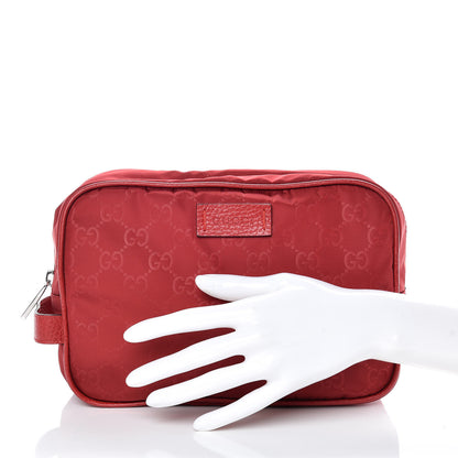 Gucci Nylon Monogram Dolmias Pouch Vibrant Red 2 of 11