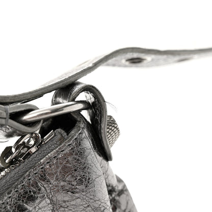 Balenciaga Metallic Agneau Arena Le Cagole Shoulder Bag XS Silver 11 of 12