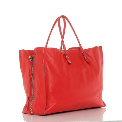 Balenciaga Veau Papier A4 Zip Around Tote Rouge Coquelicot 3 of 8