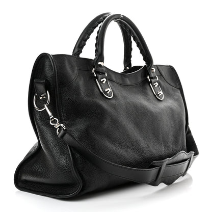 Balenciaga Chevre Silver Metallic Edge Hardware City Black 3 of 10