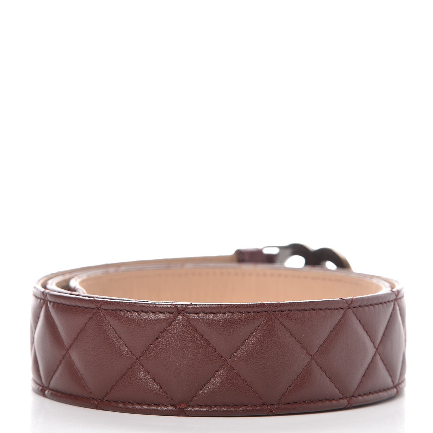 Chanel Lambskin Quilted CC Belt 90 36 Bordeaux 3 of 12