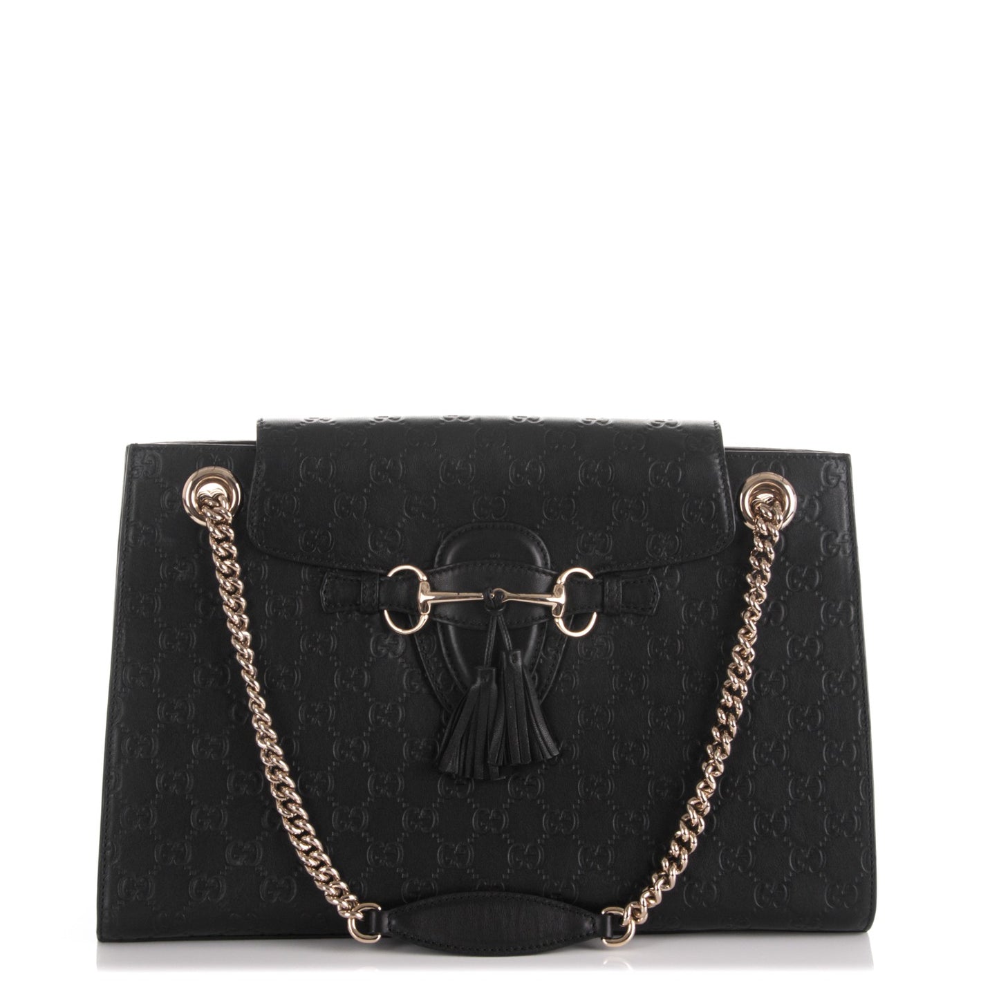 Guccissima Large Emily Chain Shoulder Bag Black