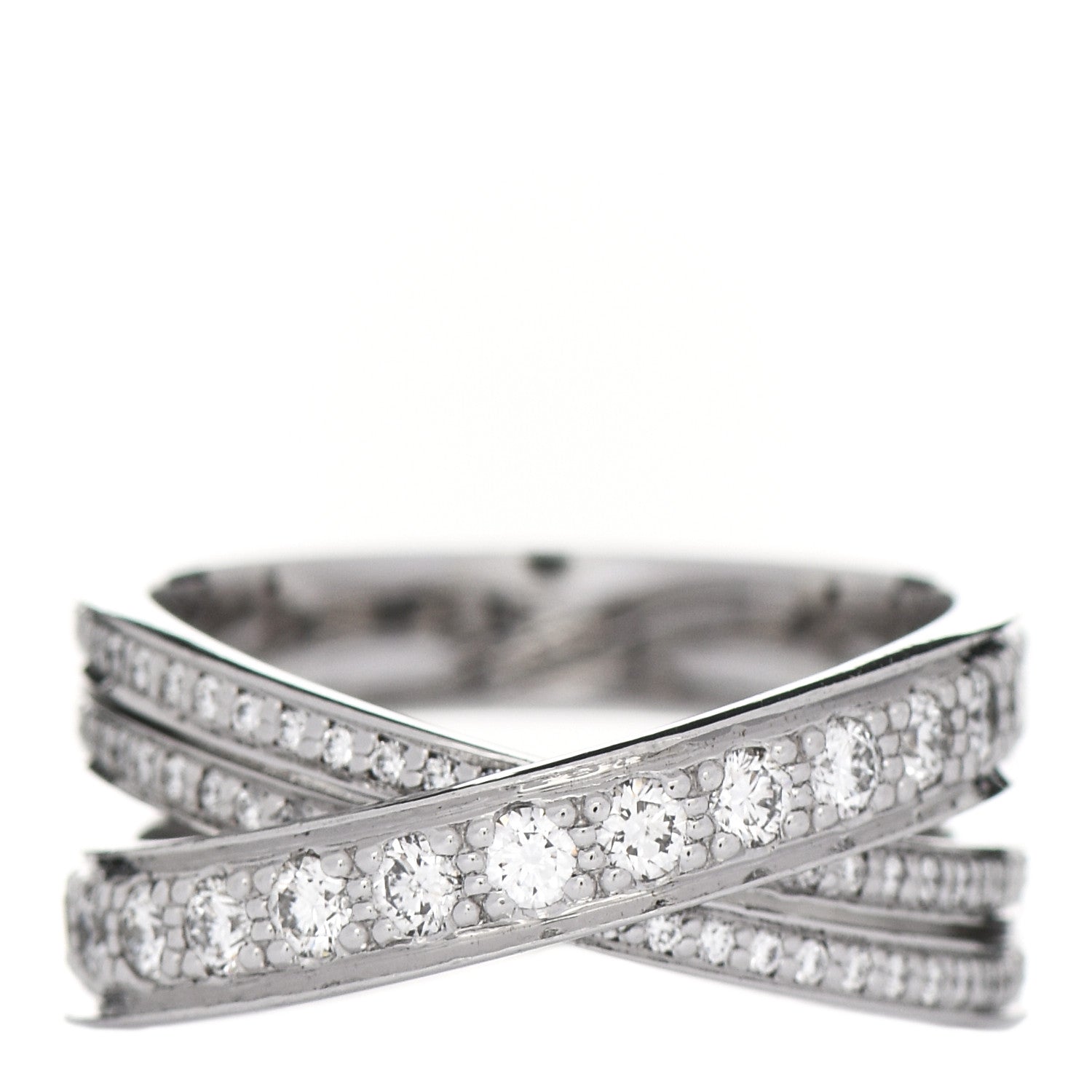 Cartier 18K White Gold Diamond Etincelle de Cartier Ring 52 6 1 of 5