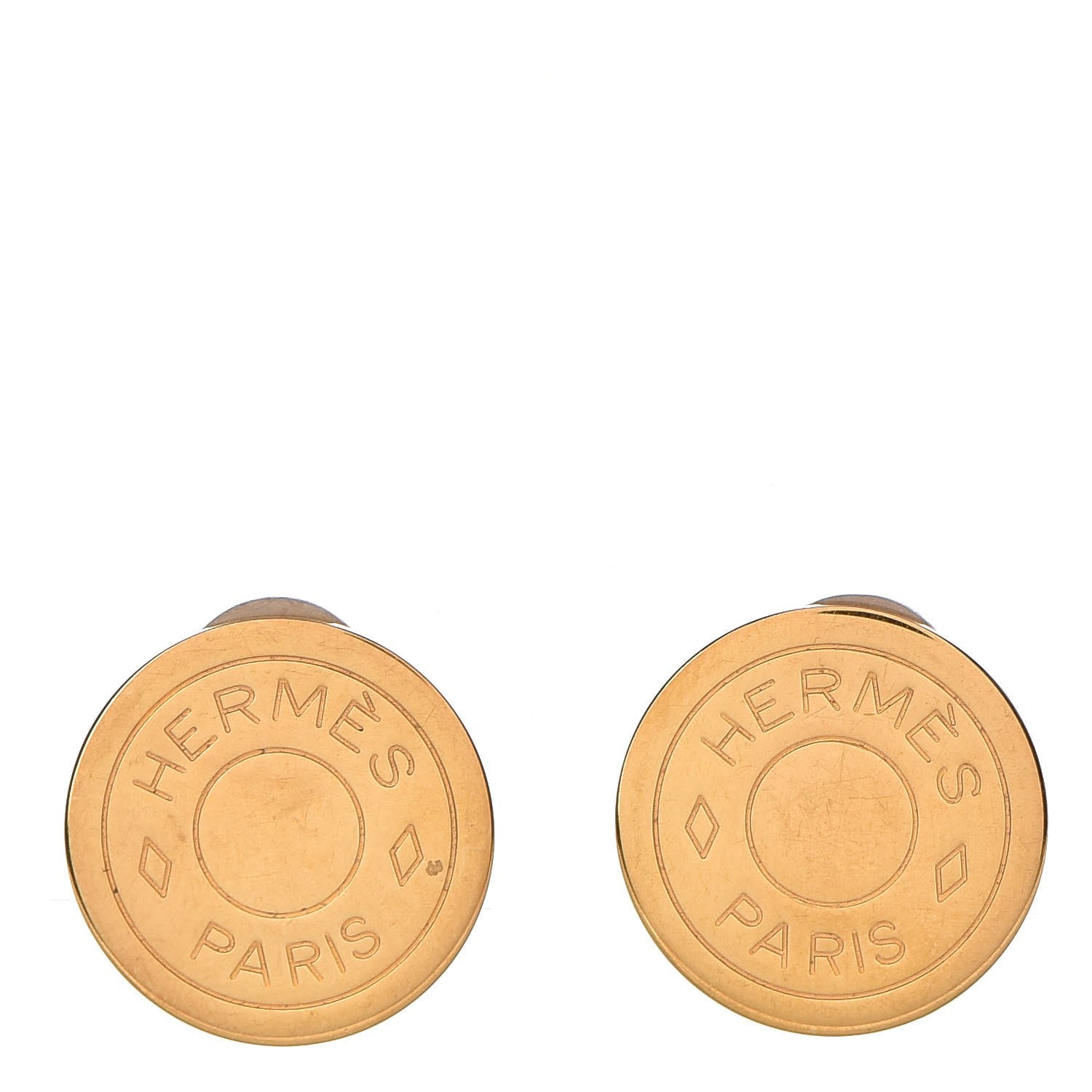 Hermes Clou De Selle Clip On Earrings Gold 1 of 4