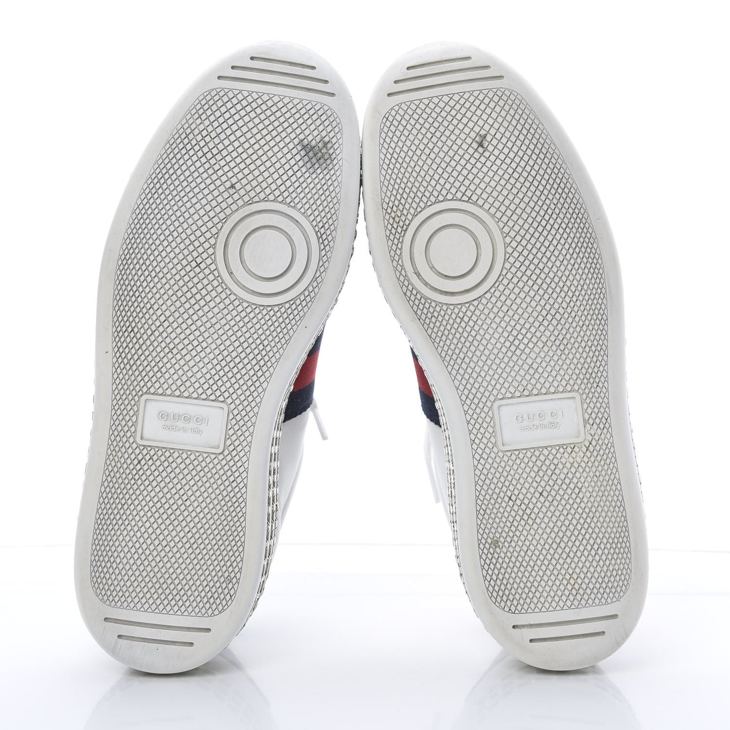 Calfskin Crystal Web Bee Embroidered Womens Ace Platform Sneakers 35.5 White