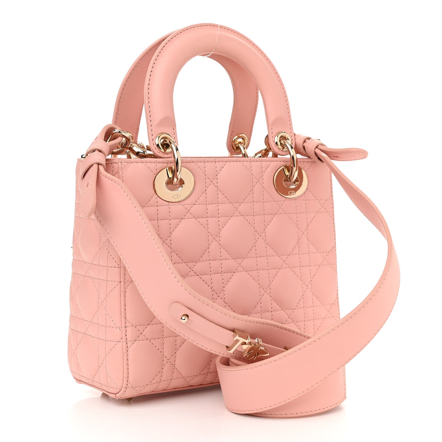 Christian Dior Lambskin Cannage Small My ABCDior Lady Dior Rose Clair 3 of 12