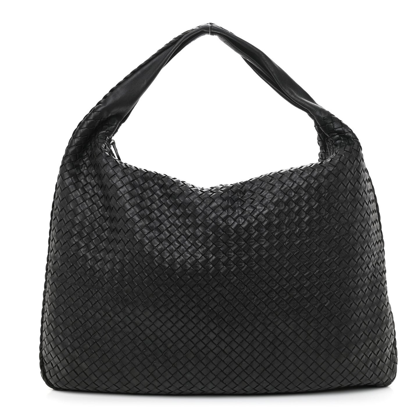 Nappa Intrecciato Large Veneta Hobo Black