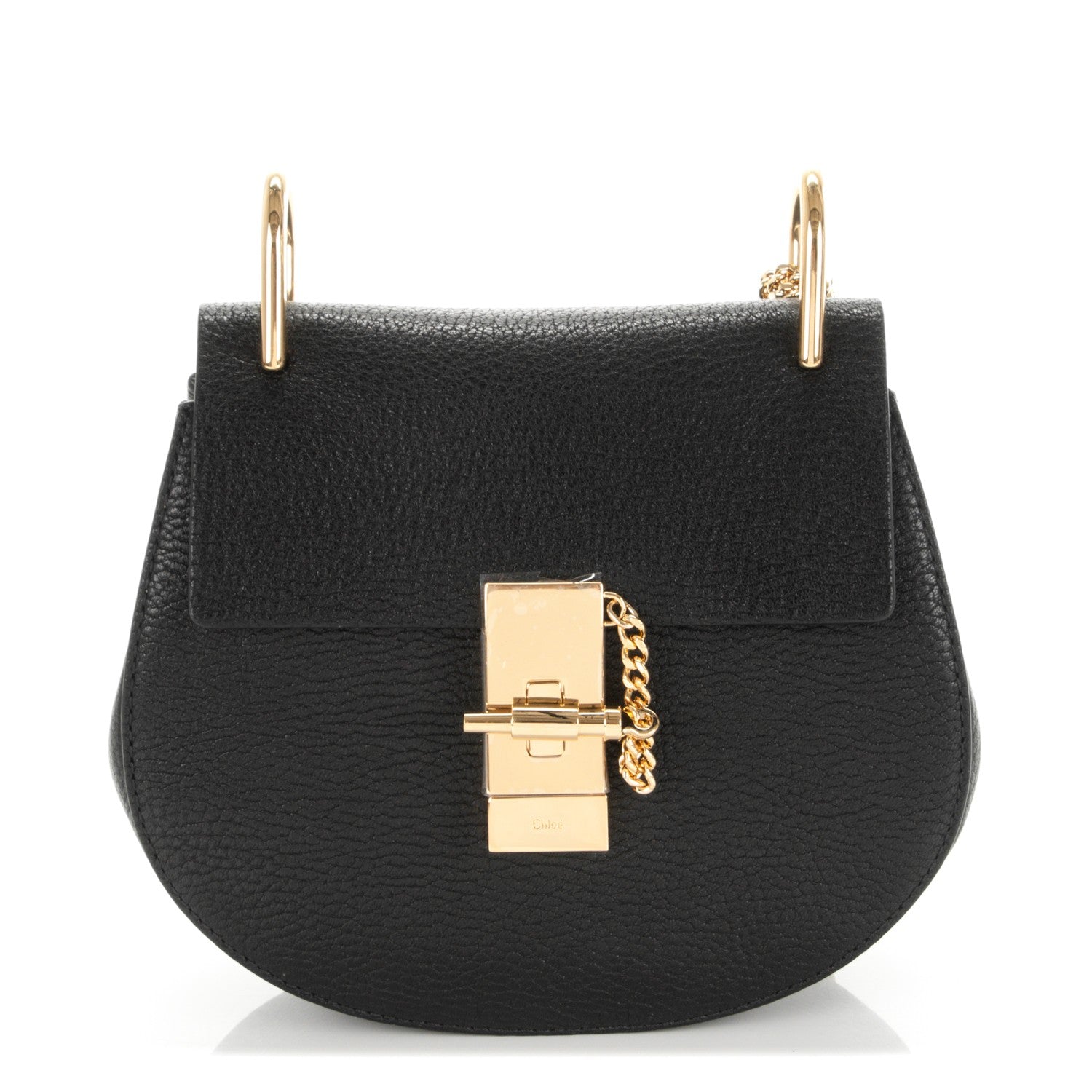 Chloe Grained Lambskin Mini Drew Shoulder Bag Black 1 of 7
