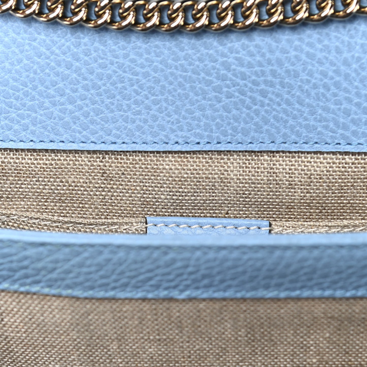 Dollar Calfskin Small Interlocking G Shoulder Bag Mineral Blue