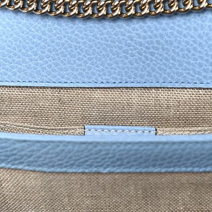 Gucci Dollar Calfskin Small Interlocking G Shoulder Bag Mineral Blue 11 of 14