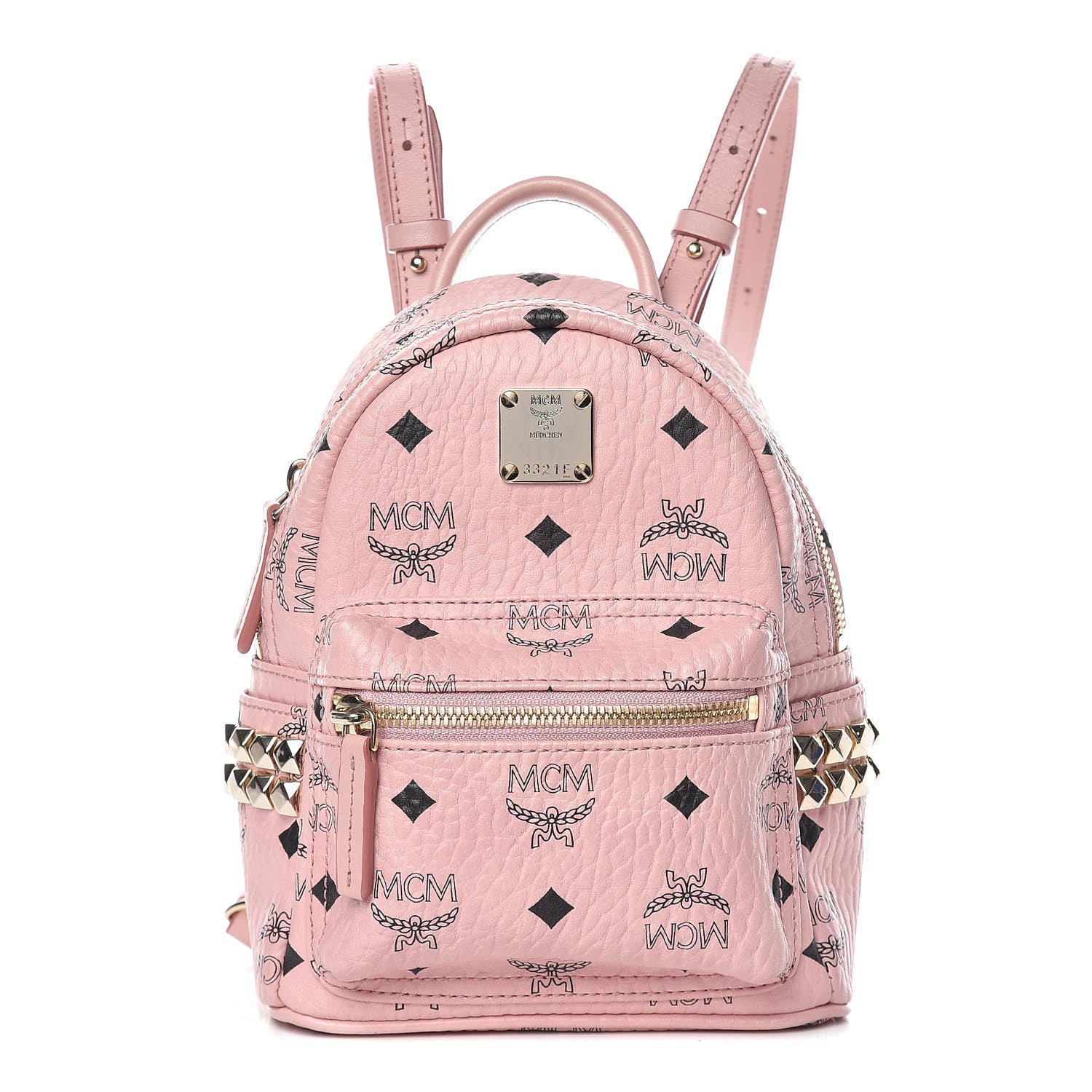 MCM Visetos Side Stud X- Mini Stark Backpack Pink 1 of 10