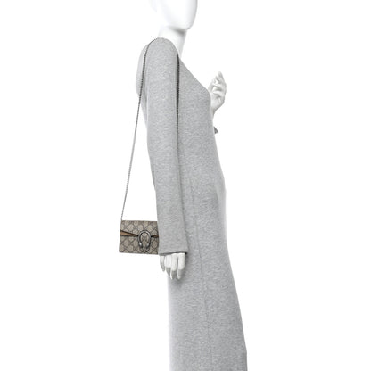 Gucci GG Supreme Monogram Super Mini Dionysus Shoulder Bag Taupe 2 of 10