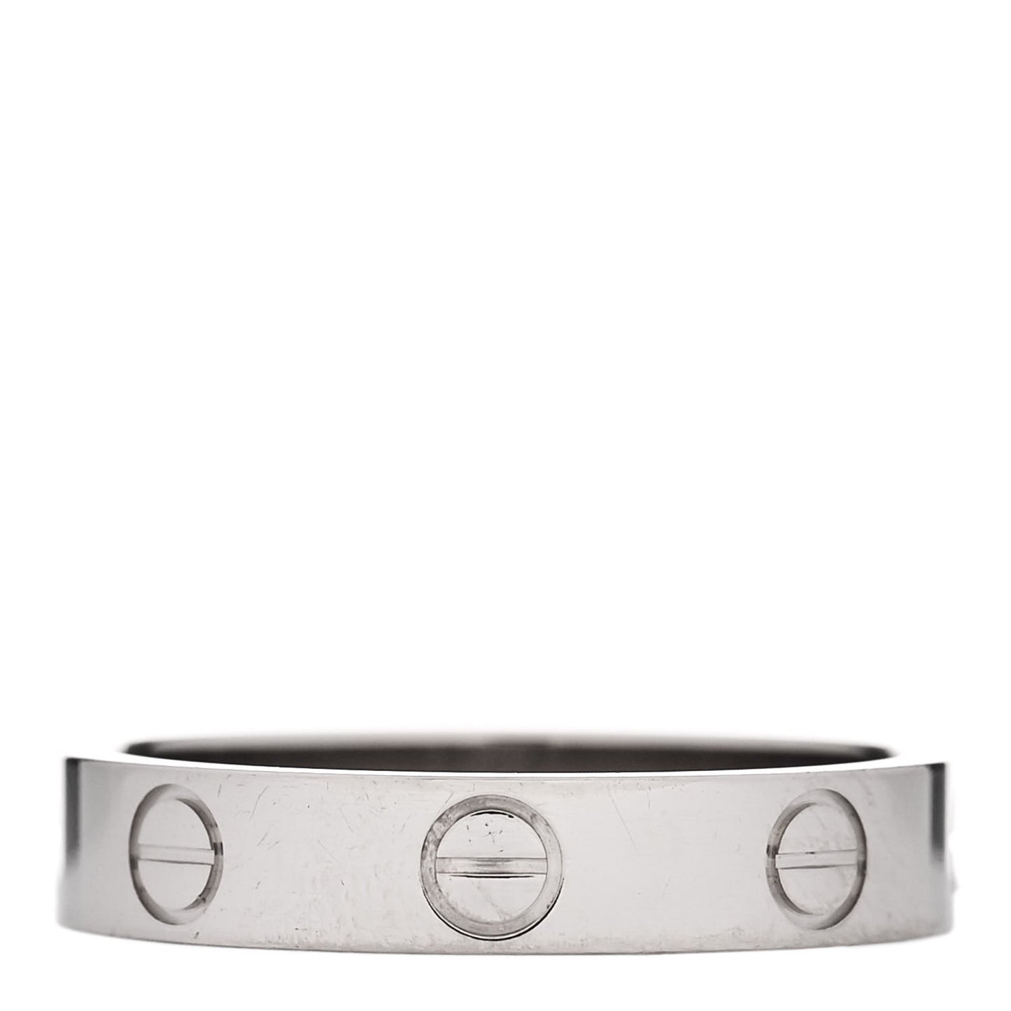 18K White Gold 3.5mm LOVE Wedding Band Ring 51 5.75