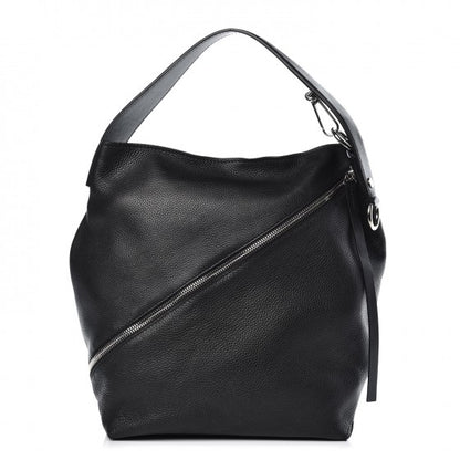 Proenza Schouler Pebbled Calfskin Medium Zip Hobo Black 13 of 20