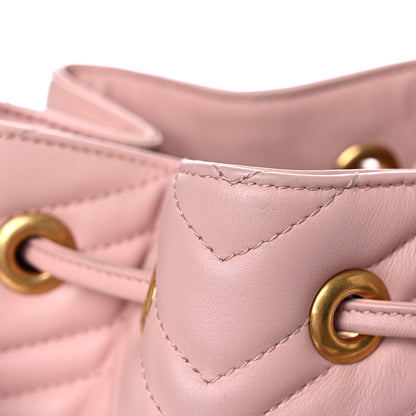 Gucci Calfskin Matelasse Sylvie Web GG Marmont Bucket Bag Perfect Pink 16 of 17