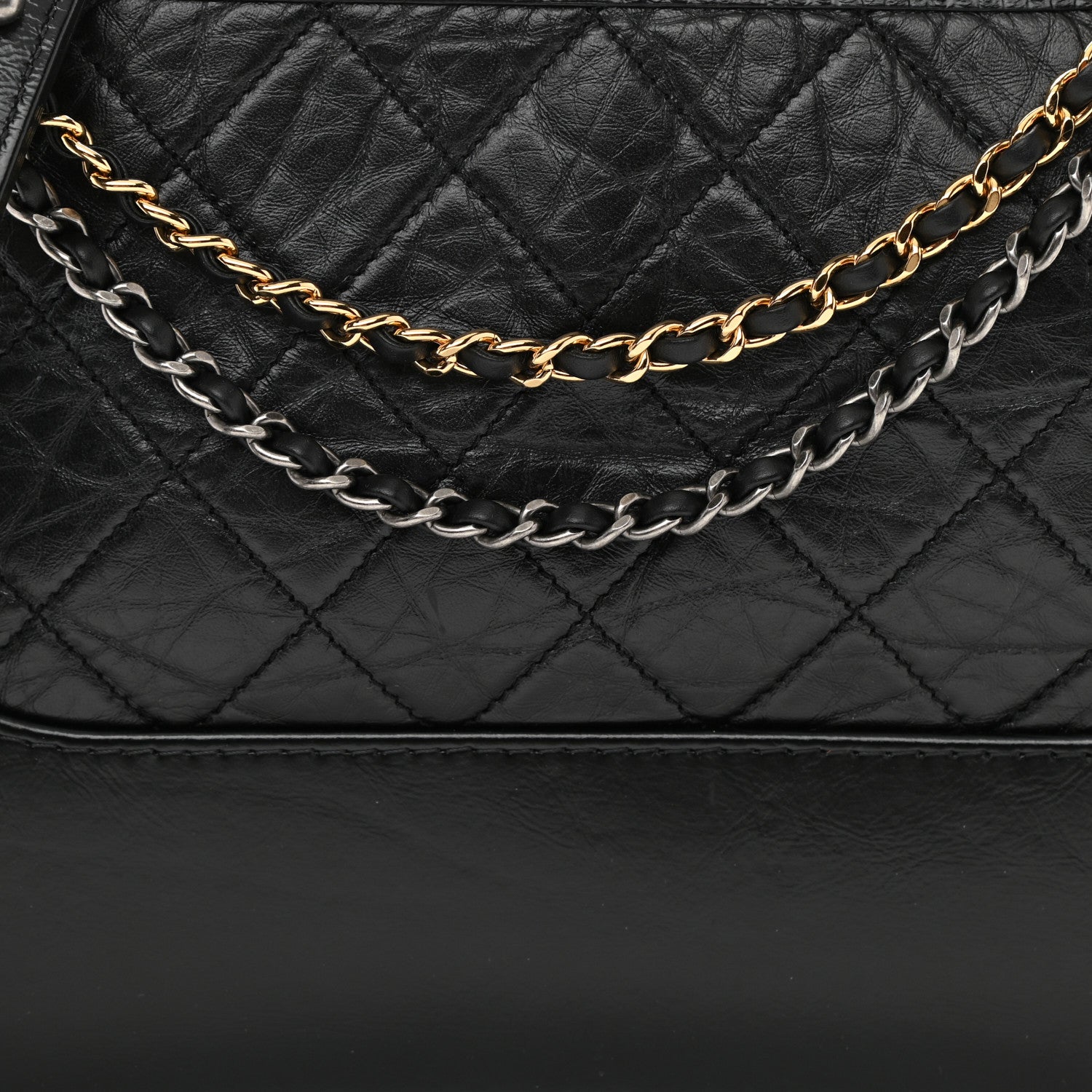 Chanel Aged Calfskin Quilted New Medium Gabrielle Hobo Black 7 of 7