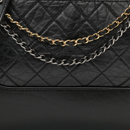Chanel Aged Calfskin Quilted New Medium Gabrielle Hobo Black 7 of 7